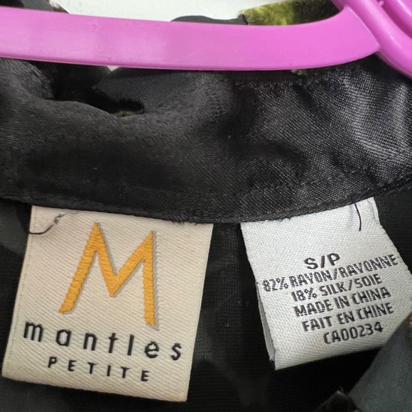 Mantles Devorsheer loose  style shirt size small floral print long sleeves - Picture 3 of 7